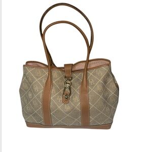 Vintage Y2K Dooney & Bourke Tan and Brown Shoulder Bag